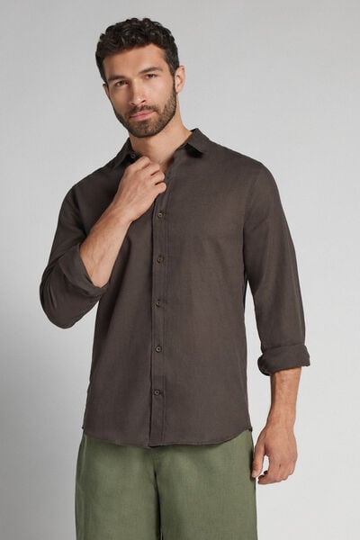 Camicia in Lino e Cotone