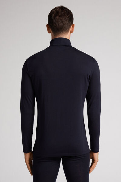 Long-sleeve High-Neck Merino-Wool Top