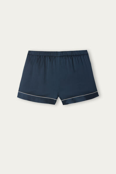 Silk Shorts with Contrasting Trim