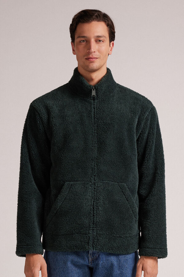 Zip-Up Teddy Sweatshirt