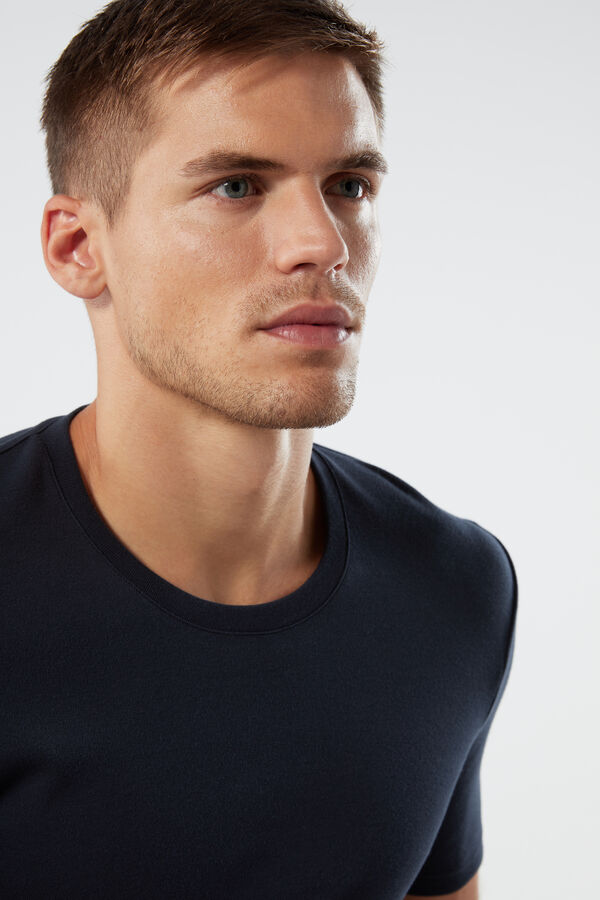 Short-Sleeve Warm-Handle Cotton Top