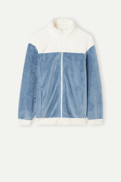 Colour Block Fleece Bomber