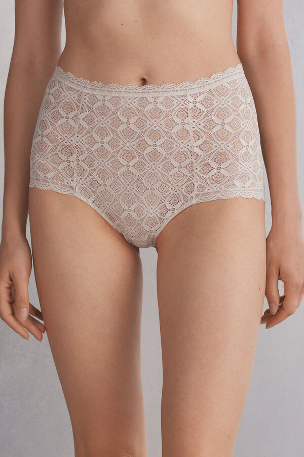 High-Rise Lace French Knickers