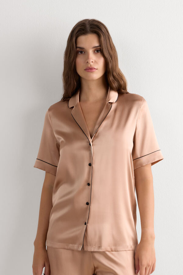 Short-Sleeved Men’s Style Silk Shirt