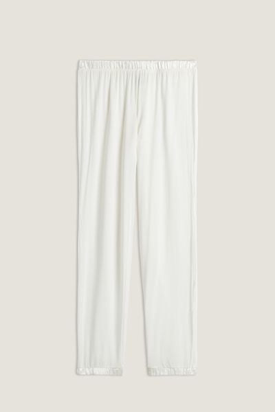 Silk Touch Cuffed Pants in Modal/Silk