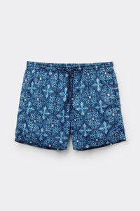 Swim Shorts with Blue Majolica Print