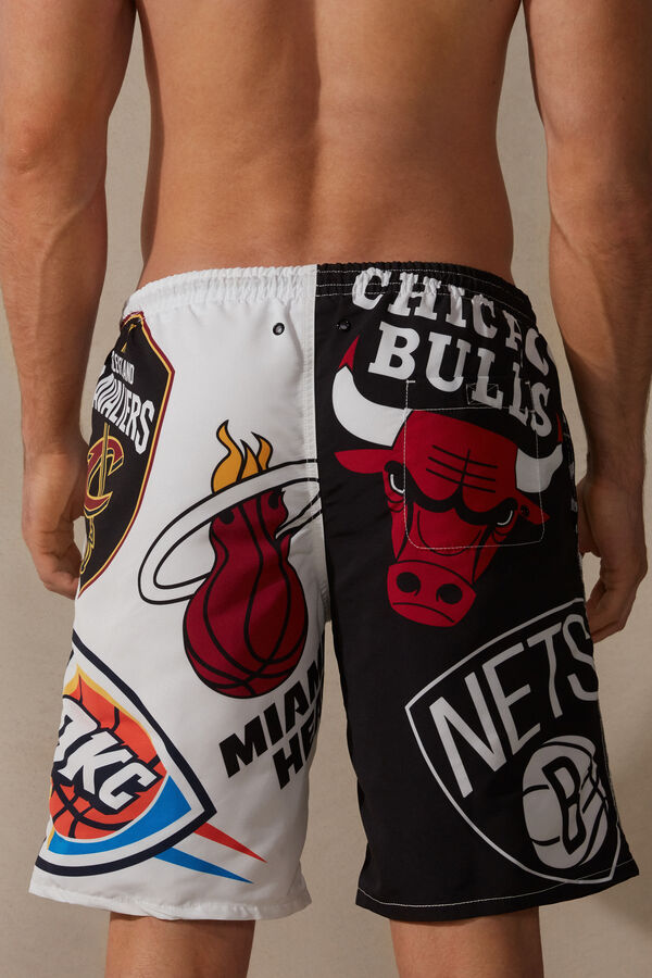 NBA-Print Swim Shorts