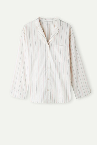Soft Spring Long-Sleeved Button-Up Top