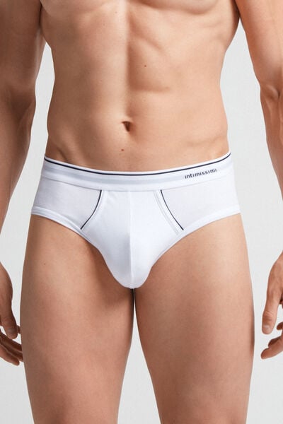 Superior Cotton Briefs with Exposed Elastic