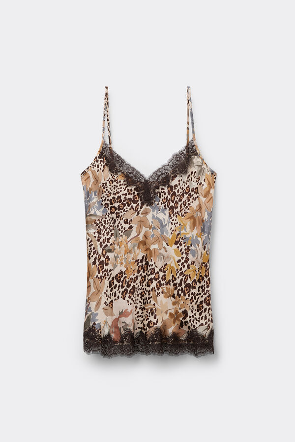 Top in Raso di Viscosa Animalier Simply Iconic