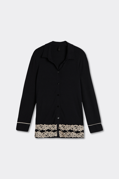 Maglia Aperta Davanti in Modal Pretty Flowers