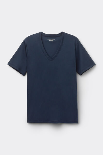 T-shirt Scollo V in Cotone Premium Mercerizzato
