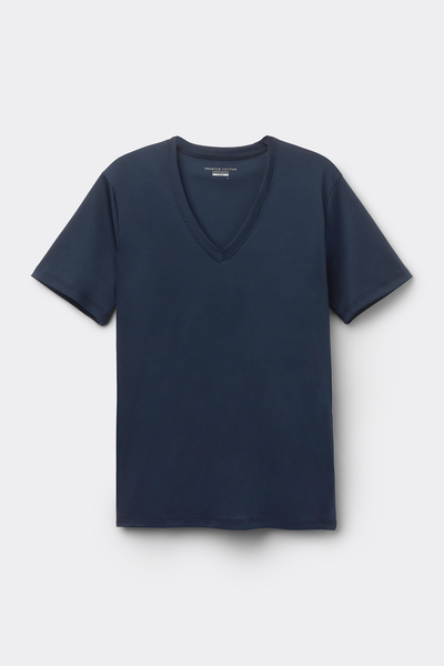 Camiseta con Escote de Pico de Algodón Premium