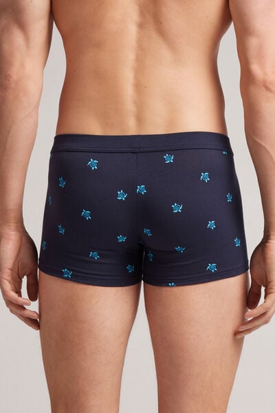 Natural Fresh Cotton Boxers with Turtle Print
