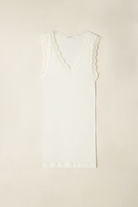 Wool and Silk Vest with Lace