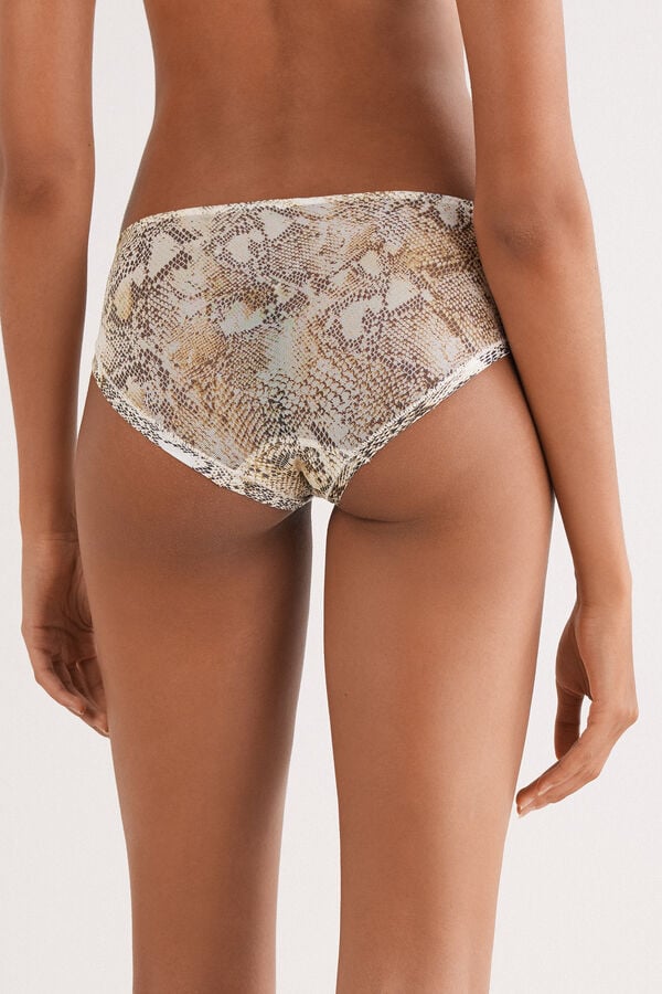 Seductive Glamour Serpent Print Briefs