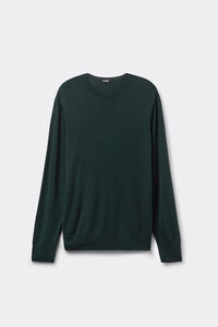 Long-Sleeved Round-Neck Jersey Top