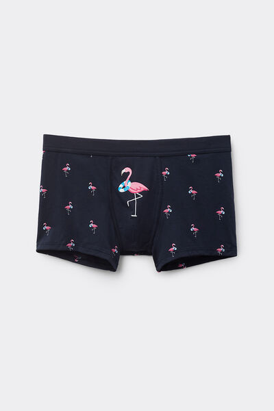 Boxer van Natural Fresh Katoen met Flamingo's Print