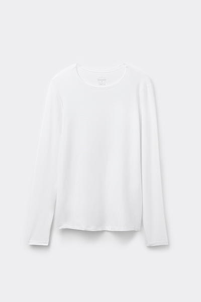 Langärmeliges Rundhalsshirt aus Micromodal