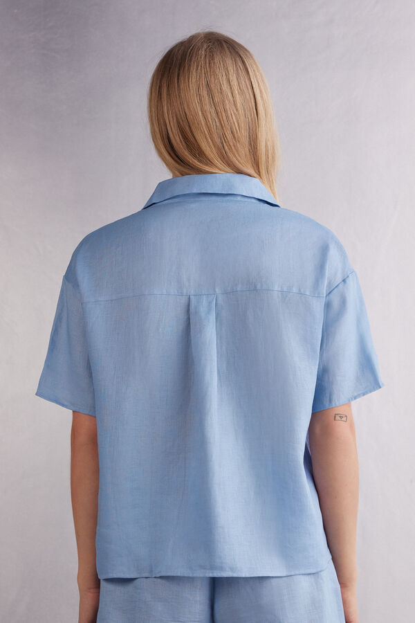 The Pure Linen リネンファブリック ショートスリーブ シャツ