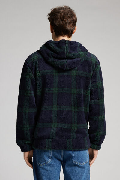 Blue/Green Check Teddy Sweatshirt