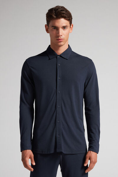 Silk and Modal Piqué Shirt