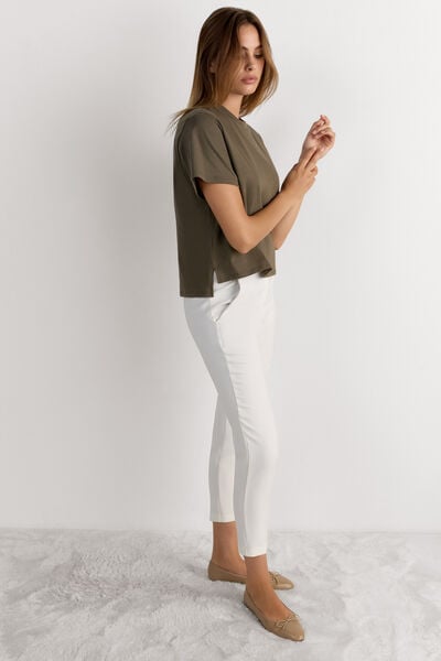 Boxy fit Short-Sleeved Cotton Top