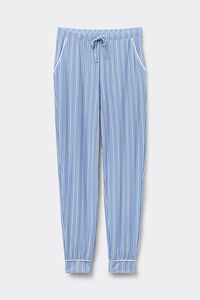 Bas de pyjama en modal avec chevilles resserrées Oxford à rayures