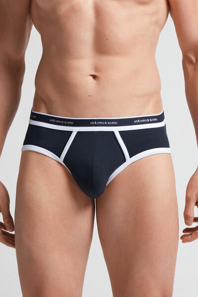 Stretch Supima® Cotton Brief with Logo Detail