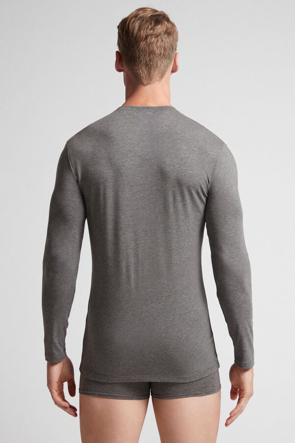 Long-Sleeved Stretch Superior Cotton Top