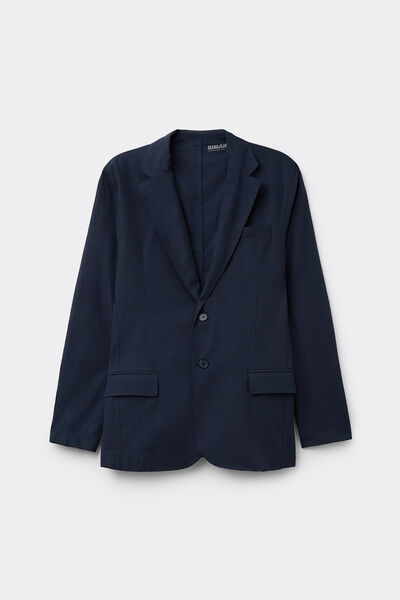 Jacke aus Leinen- und Baumwollstoff