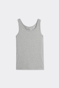 Tanktop mit Rundhalsausschnitt aus elastischer Superior-Baumwolle