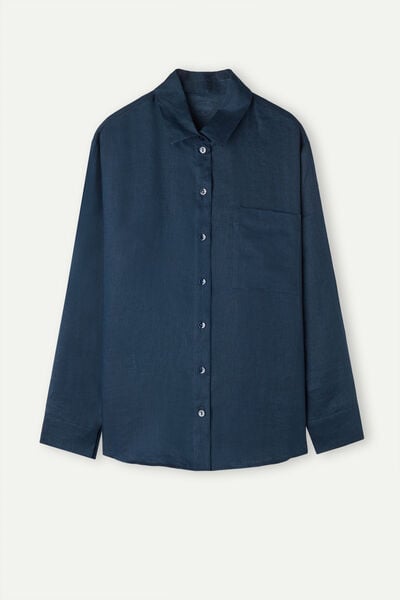 Plain-Weave Linen Shirt