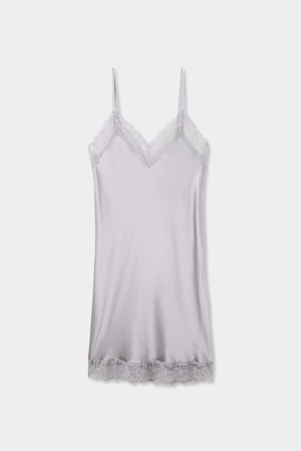 Silk Slip with Lace Insert Detail