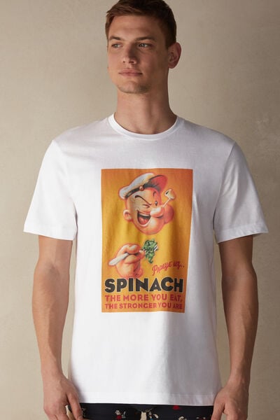 T-Shirt with Popeye Spinach Print