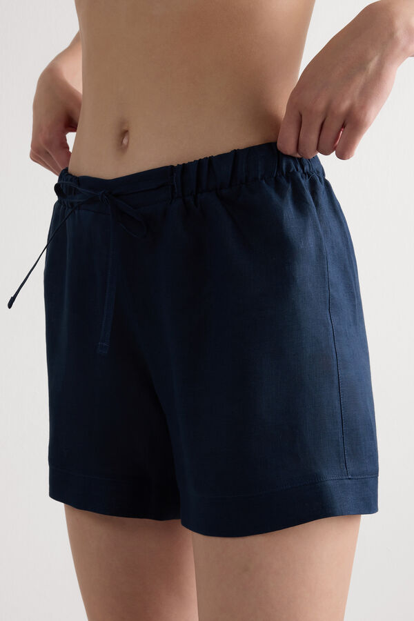 The Pure Linen Plain-Weave Linen Shorts