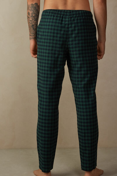 Full-Length Brushed Plain-Weave Cotton Trousers