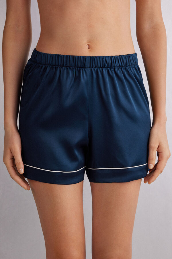 Trimmed Silk Shorts