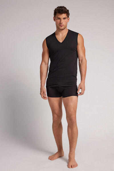 V-Neck Extrafine Superior Cotton Vest Top