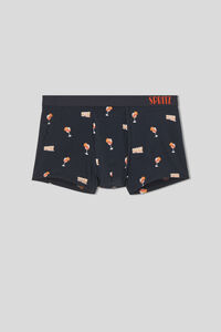 Natural Fresh Cotton Boxers with Spritz Print