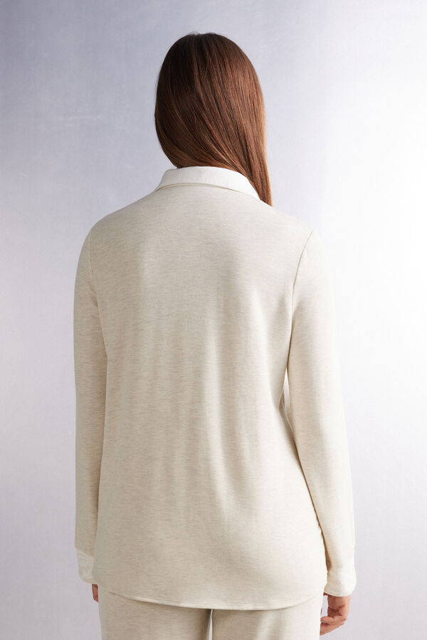 Vorne offenes Shirt aus Modal mit Wolle Baby It