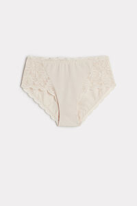 Natural Cotton and Lace Briefs