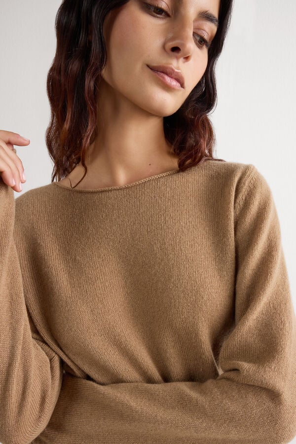 カシミヤ 100% ロングスリーブ ニット