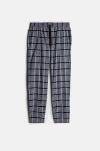 Long Check Canvas Trousers