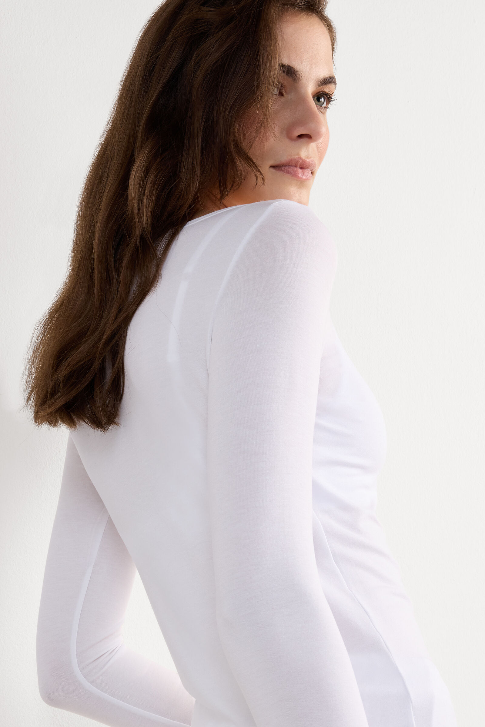 Maglia Donna Jadea 4268 Scollo Lollo Manica Lunga Cotone E Pizzo 3