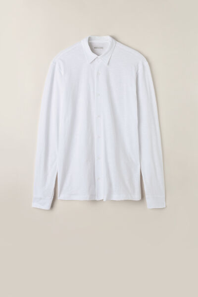 Košile s Dlouhým Rukávem z Žíhané Bavlny