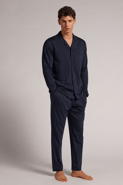 Full-Length Button-Up Superior Cotton Pyjamas