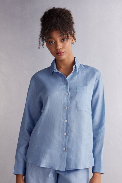 Chemise en toile de lin