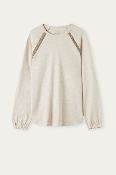 Slow and Cozy Warm Cotton Long-Sleeved Top