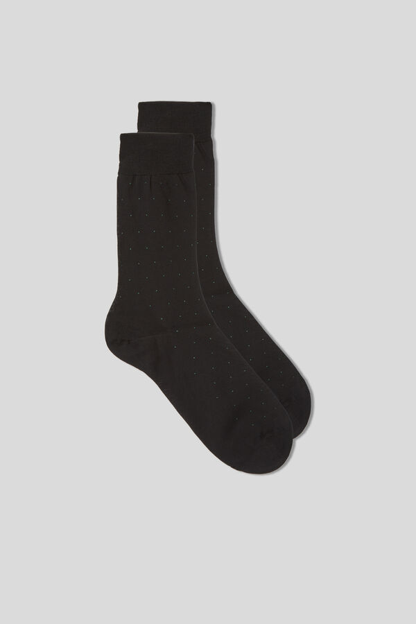 Short Patterned Lisle Socks